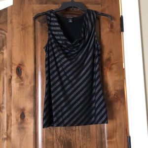 Black/silver cowl neck blouse